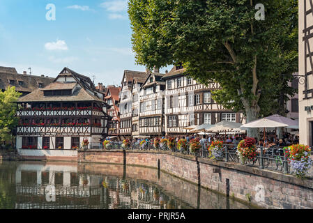 Maison Les und Ort Benjamin-Zix, Petite France, Strasbourg, Frankreich Stockfoto