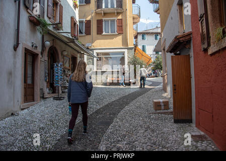 Touristische Wandern, Malcesine, Gardasee, Italien Stockfoto