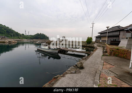 Blick auf Japan Ehime Aoshima Cat Island Stockfoto