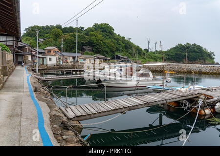 Blick auf Japan Ehime Aoshima Cat Island Stockfoto