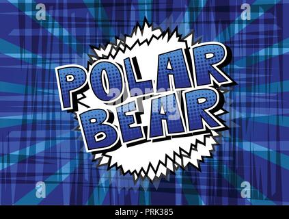 Polar Bear-Vector illustrierte Comic Stil Ausdruck. Stock Vektor