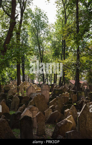 Alte jüdische Friedhof in Prag-Tschechien Stockfoto
