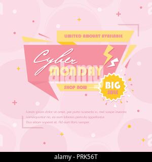 Cyber Monday Verkauf poster Vector Illustration Stock Vektor