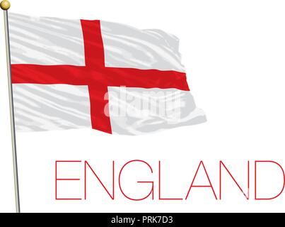 England offizielle Flagge, Vector Illustration Stock Vektor