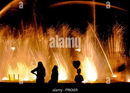 Musical Fountain Show tanzen in Tiflis, Georgien Stockfoto