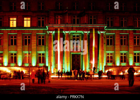 Lettische Kabinett der Minister auf der light Festival Staro Riga in Lettland Stockfoto