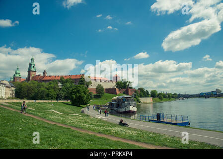 Schloss Wawel in Krakau Stockfoto