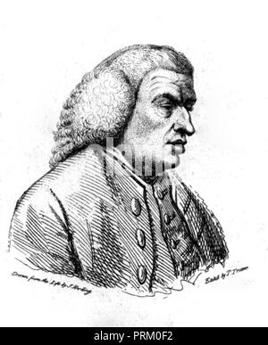 SAMUEL JOHNSON (1709-1784) Englischer Biograph, Essayist, lexikograph Stockfoto