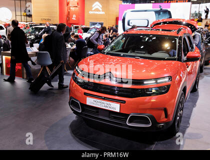 Neue SUV Citroen C5 Aircross während des zweiten Tages der Internationalen Paris Motorshow am Mittwoch, Oktober 3rd, 2018 in Paris, Frankreich. (CTK Photo/Petr M Stockfoto