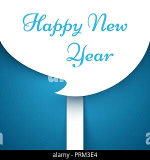 Frohes neues Jahr, frohe Weihnachten, Weihnachtsmann cartoon Zeichen. Stock Vektor