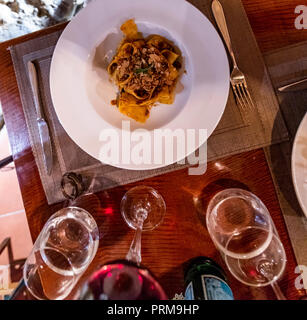 Restaurant Da Divo. Siena, Italien Stockfoto