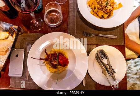 Restaurant Da Divo. Siena, Italien Stockfoto