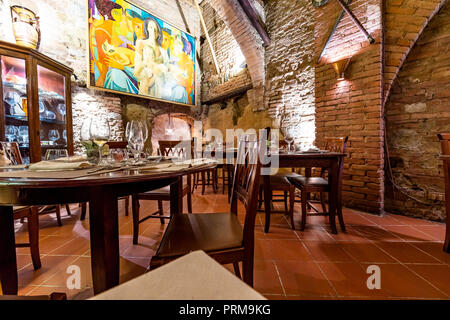 Restaurant Da Divo. Siena, Italien Stockfoto