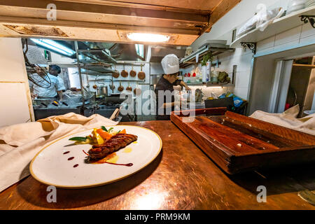 Restaurant Da Divo. Siena, Italien Stockfoto