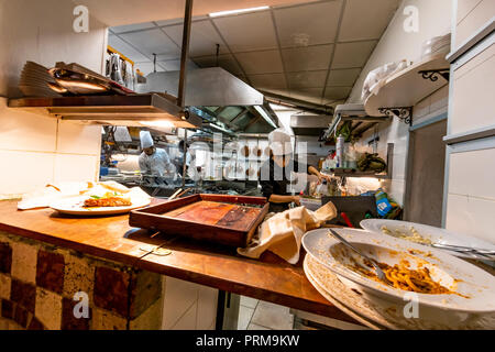 Restaurant Da Divo. Siena, Italien Stockfoto