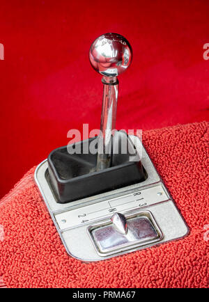 Vintage gear Stick eines Classic old-Timer Stockfoto