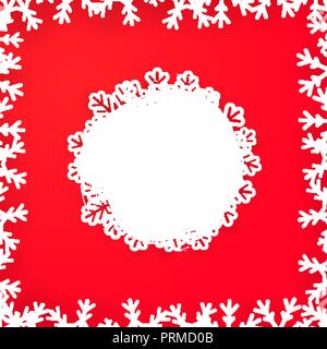 Winter festliche Plakat Vorlage mit Schneeflocken und Platz für einen Text Stock Vektor