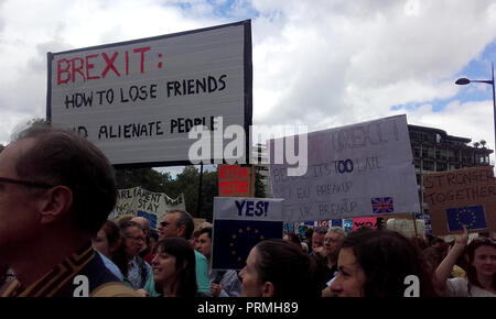 London, Großbritannien, 2. Juli 2016. 'March für Europa", Anti-Brexit protestieren. Stockfoto