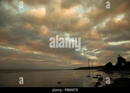 Workington shore lake district Sonnenuntergang Stockfoto