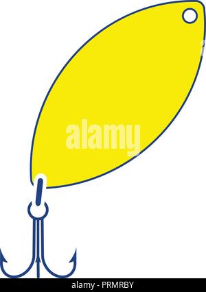 Symbol der Fischerei Löffel. Thin Line Design. Vector Illustration. Stock Vektor