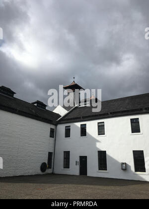 Dalwhinnie Whisky Distillery, in Dalwhinnie, Schottland, am 02. Oktober 2018. Stockfoto