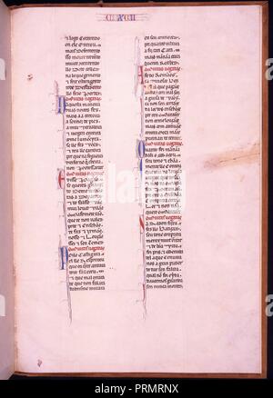 MTI 1 - CANTIGA DE SANTA MARIA Nº 192 - F 293 V - TEXTO - ESTROFA EN VERSO BRUSELAS PORTUGUES - SIGLO XIII. Autor: Alfons X. von Kastilien. Lage: MONASTERIO - BIBLIOTECA - coleccion. SAN LORENZO DEL ESCORIAL. MADRID. Spanien. Stockfoto