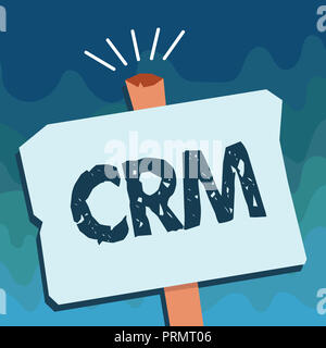 Handschrift text Crm. Begriff Sinne Strategie für die Verwaltung von Interaktionen die Zugehörigkeit zu einer Organisation. Stockfoto