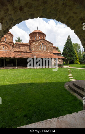 Mittelalterliche Vodoca Kloster Saint Leontius in der Nähe der Stadt Strumica, Republik Mazedonien Stockfoto