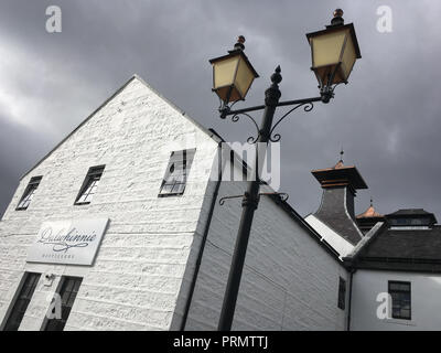 Dalwhinnie Whisky Distillery, in Dalwhinnie, Schottland, am 02. Oktober 2018. Stockfoto