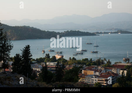 Malerischer Blick auf Fethiye an der türkischen Riviera in der Türkei Stockfoto