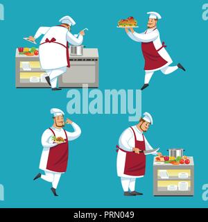 Der Küchenchef Zeichen. Vector Illustration. Stock Vektor