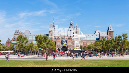 Amsterdam Rijksmuseum Amsterdam des 19. Jahrhunderts Gebäude, in dem der niederländische Malerei Meisterwerke und eine große europäische Kunstsammlung Holland Niederlande Stockfoto