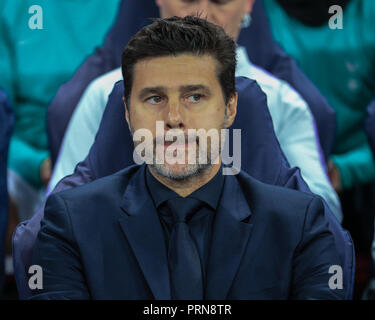 London, Großbritannien. 3. Oktober 2018, Wembley Stadion, London, England, UEFA Champions League, Tottenham v Barcelona; Mauricio Pochettino Manager von Tottenham Credit: Mark Cosgrove/News Bilder Stockfoto