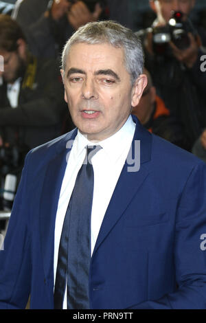 London, Großbritannien. 3. Oktober, 2018. Rowan Atkinson, Johnny English schlägt wieder zu - Special Screening, Curzon Mayfair, London, UK, 03. Oktober 2018, Foto von Richard Goldschmidt Credit: Rich Gold/Alamy leben Nachrichten Stockfoto