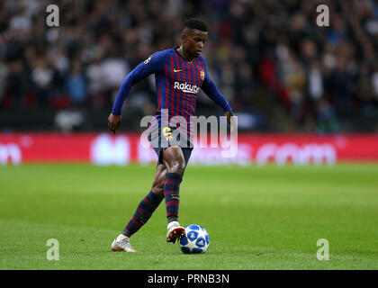 Wembley Stadion, London England. 3. Okt, 2018. UEFA Champions League Fußball, Tottenham Hotspur gegen Barcelona; Denis Suarez von Barcelona Credit: Aktion plus Sport/Alamy leben Nachrichten Stockfoto