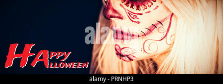 Das zusammengesetzte Bild im Bild von happy halloween Text Stockfoto