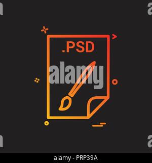 PSD-Dateien herunterladen Datei format Symbol vektor design Stock Vektor