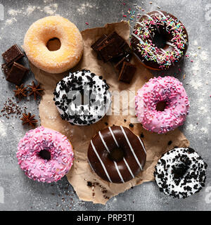 Süß und lecker doughtnuts Stockfoto