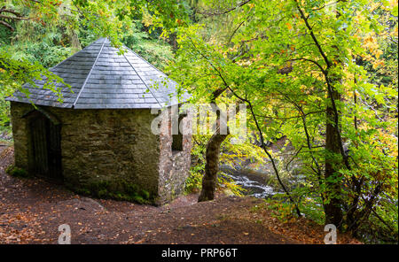 Fluss Moriston, Invermoriston, Shire Inverness, Schottland, Vereinigtes Königreich Stockfoto