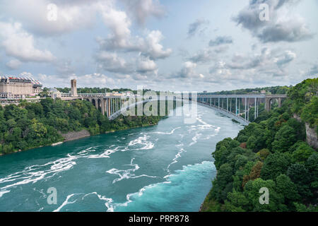 Rainbow International Bridge, Niagara Falls Stockfoto