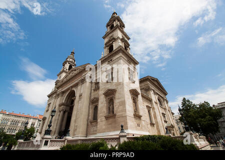 Die St.-Stephans-Basilika, eine römisch-katholische Kathedrale in Budapest, Ungarn, Europa. Wahrzeichen der Osteuropäischen Hauptstadt Stockfoto