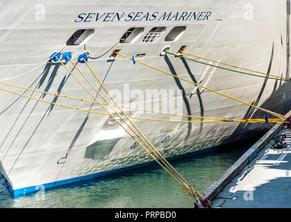 Seven Seas Mariner Regent Seven Seas Cruises Schiff. In Vancouver, British Columbia, Kanada in Kanada Cruise Ship Terminal angedockt. Stockfoto