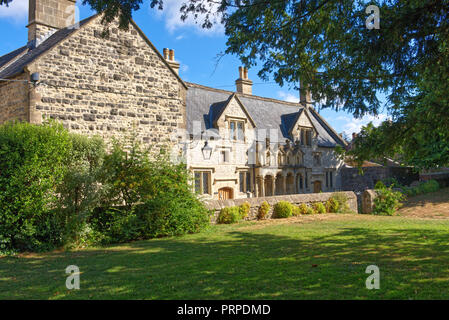 Der Brick Armenhaus zurückgehend auf das 15. Jahrhundert in Wells, Somerset, Großbritannien Stockfoto