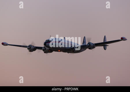 Lockheed C-121 C Super Constellation vintage airliner Flugzeug VH-EAG durch die historische Flugzeuge Restaurierung Gesellschaft betrieben. Stockfoto