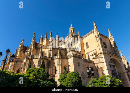 Segovia Kathedrale, in der Autonomen Region Kastilien und León. Als Weltkulturerbe von der UNESCO Stockfoto