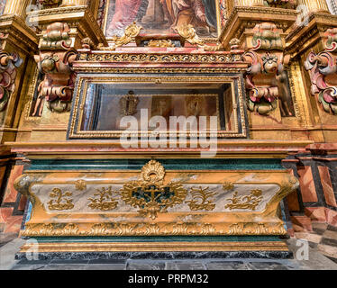 Segovia, Spanien - Oktober 9, 2017: Kapelle des Heiligen Recumbent Christus 'Capilla del Cristo SantÃ-simo Yacente" in Segovia Kathedrale Stockfoto