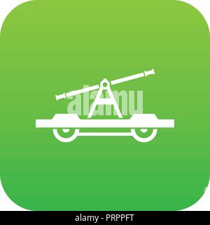 Draisine oder handcar Symbol Digital Green Stock Vektor