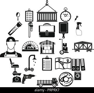 Lager Icons Set, einfachen Stil Stock Vektor