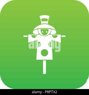 Vogelscheuche Symbol Digital Green Stock Vektor
