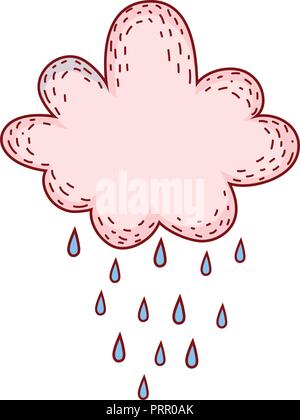 Wolke regnet Cartoon Stock Vektor